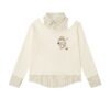 Little Bear Faux Two-Piece Long-Sleeve Shirt
