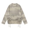 Vintage Washed Distressed Oversized Long Sleeve Top
