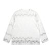 Versatile Hip-Hop Style Long-Sleeve Top — White