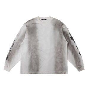 Edgy Distressed Wasteland-Inspired Long Sleeve Top